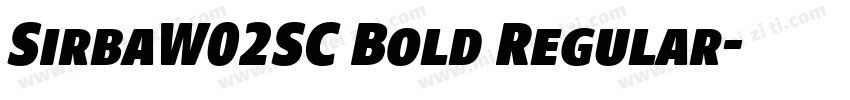 SirbaW02SC Bold Regular字体转换